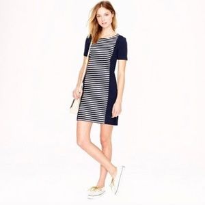 JCrew navy striped dress